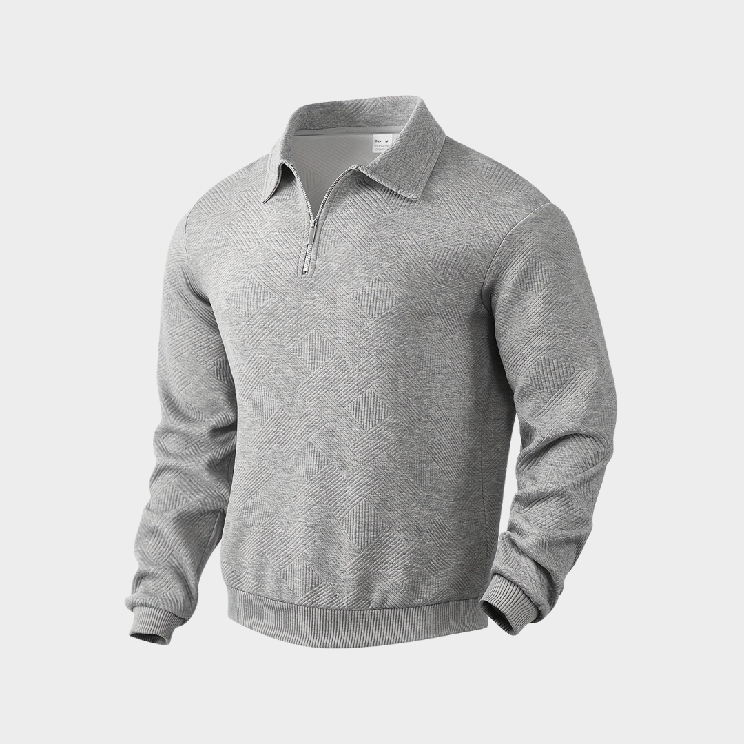 Dylan® | Vintage Zip-Up Sweater With Geometric Pattern