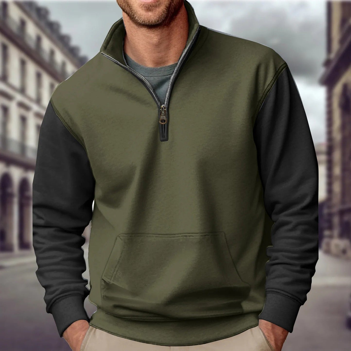 Javier® | Pullover With Half Zip Without Hood