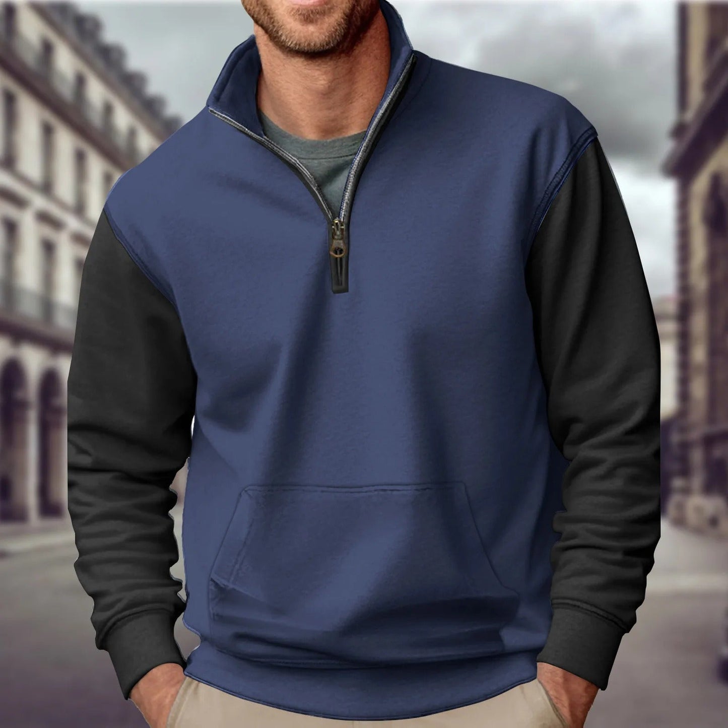 Javier® | Pullover With Half Zip Without Hood