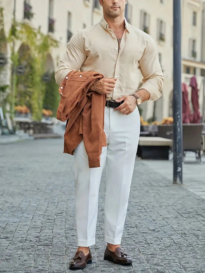 Lotis® | Casual Long-Sleeved Shirt With Button Placket