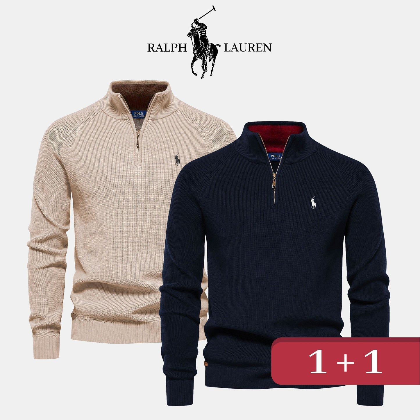 Roberto® | R&L 1+1 Zip Neck Sweater