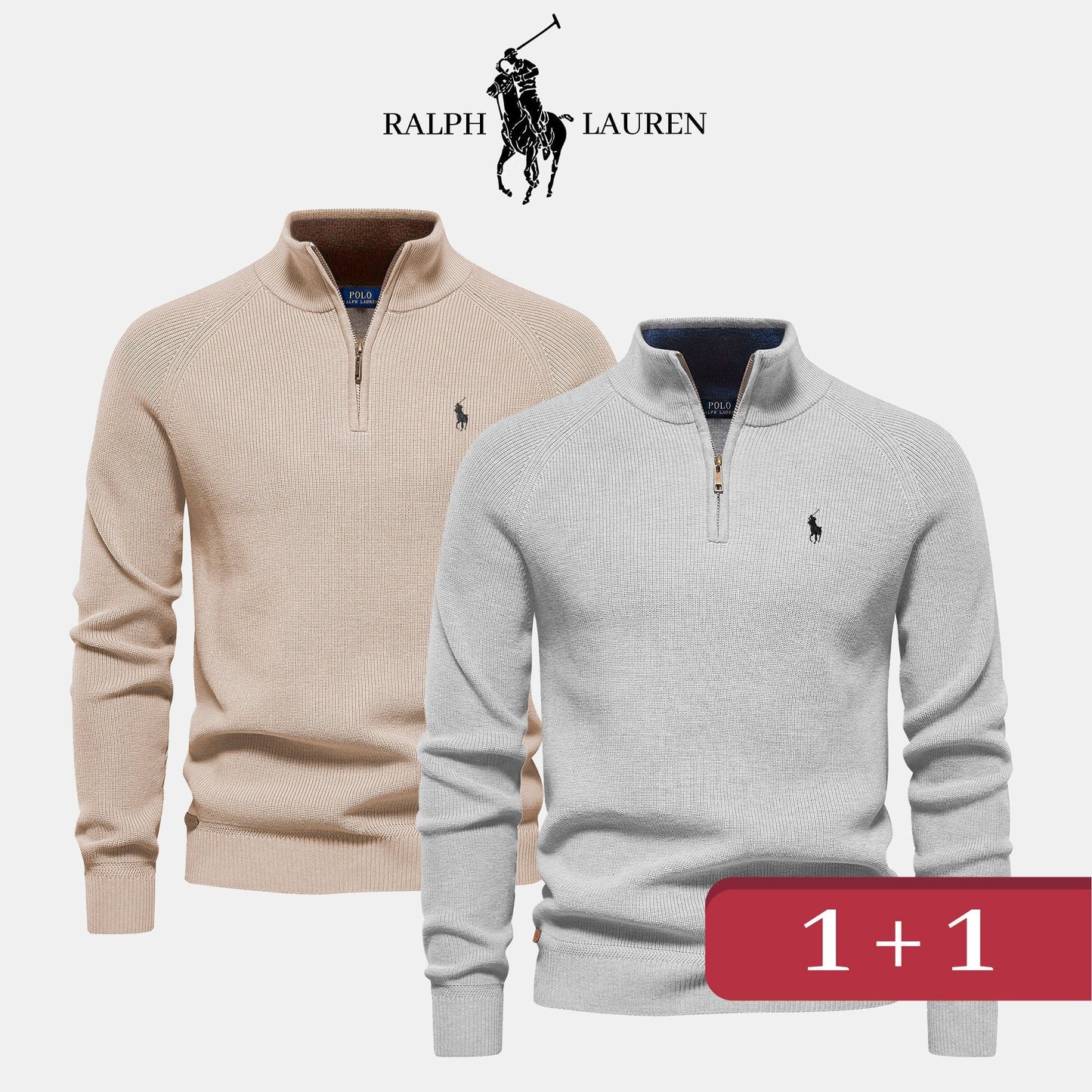 Roberto® | R&L 1+1 Zip Neck Sweater