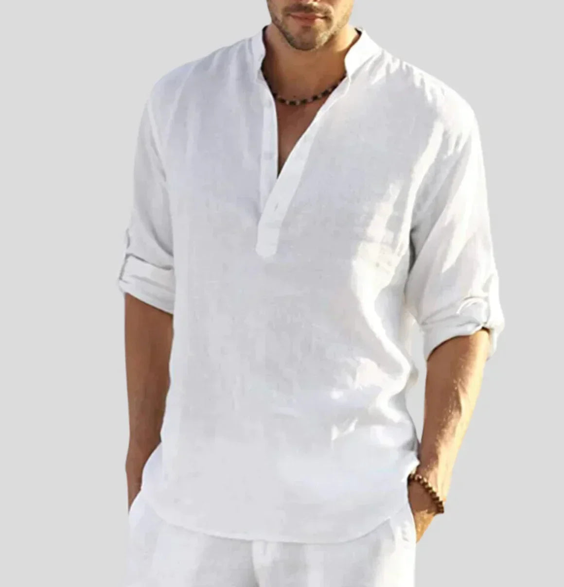Uriah® | Elegant linen shirt with collar