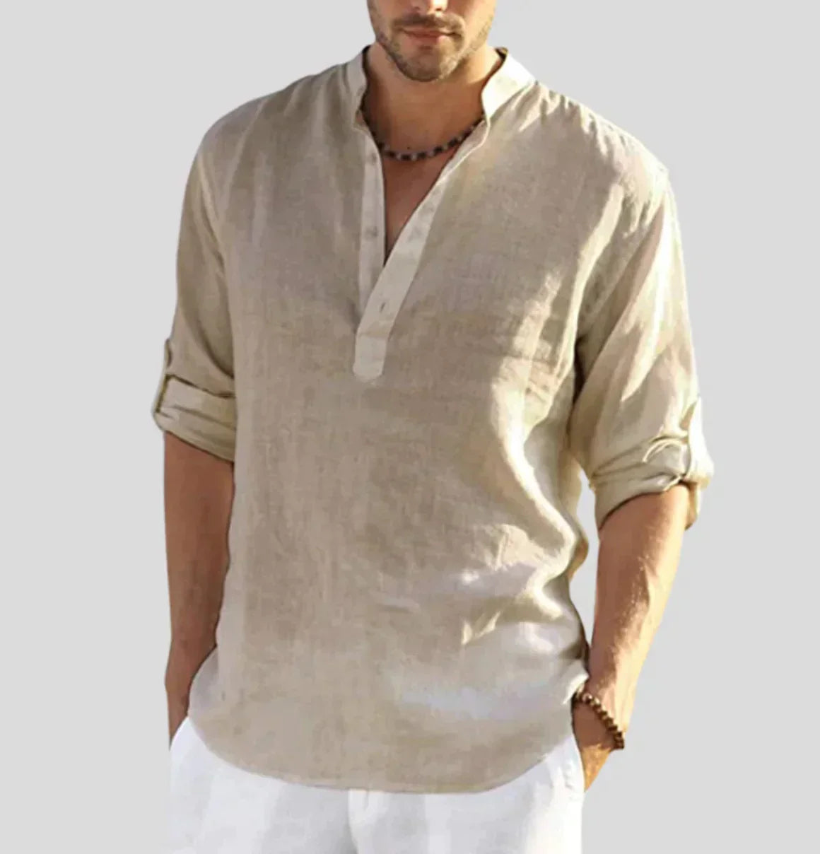 Uriah® | Elegant linen shirt with collar
