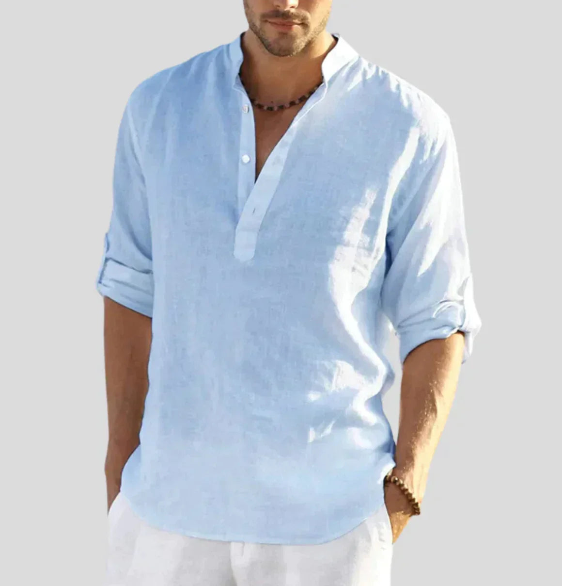 Uriah® | Elegant linen shirt with collar