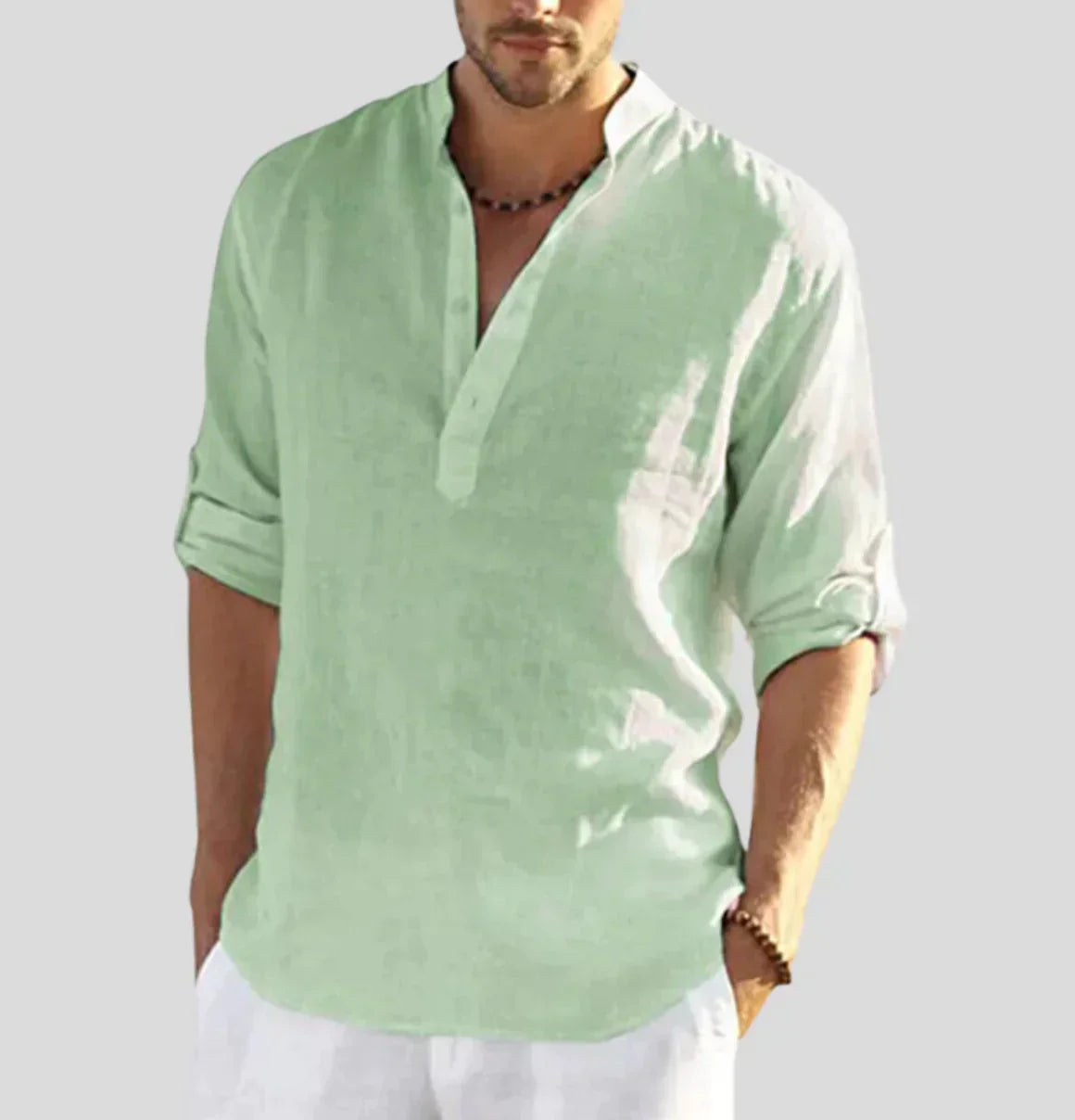Uriah® | Elegant linen shirt with collar
