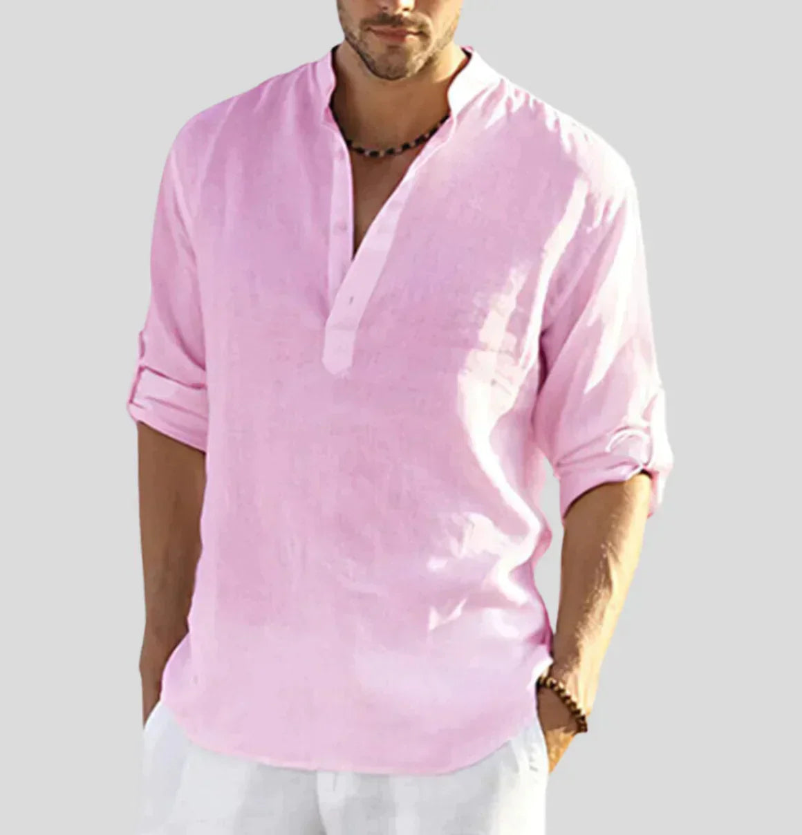 Uriah® | Elegant linen shirt with collar