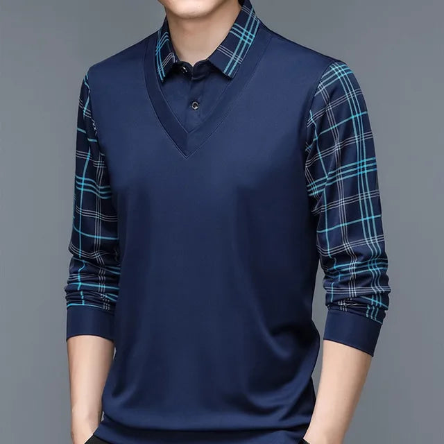 Adrián® | Elegant long-sleeved polo shirt