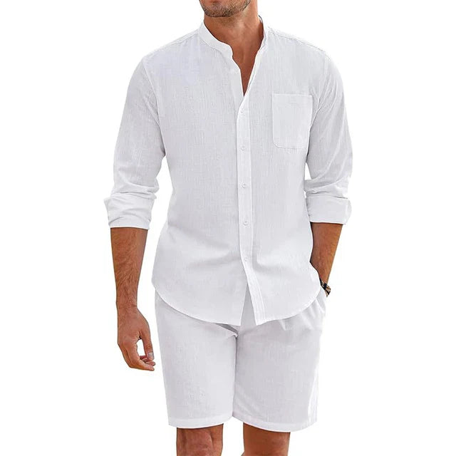 Oscar® | Button-Up Shirt And Shorts Set For Men