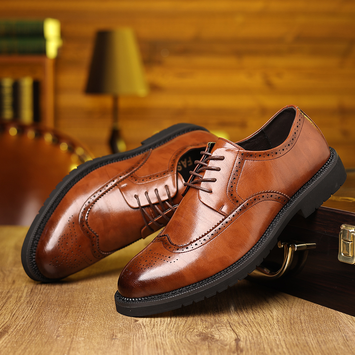 Salvador® | Bristol Brogue Leather Dress Shoes