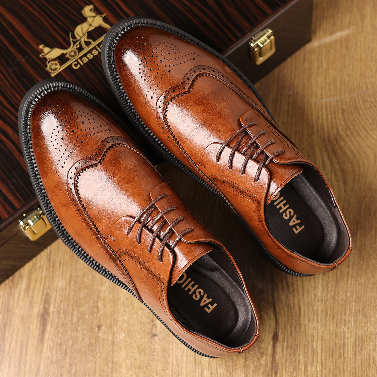 Salvador® | Bristol Brogue Leather Dress Shoes