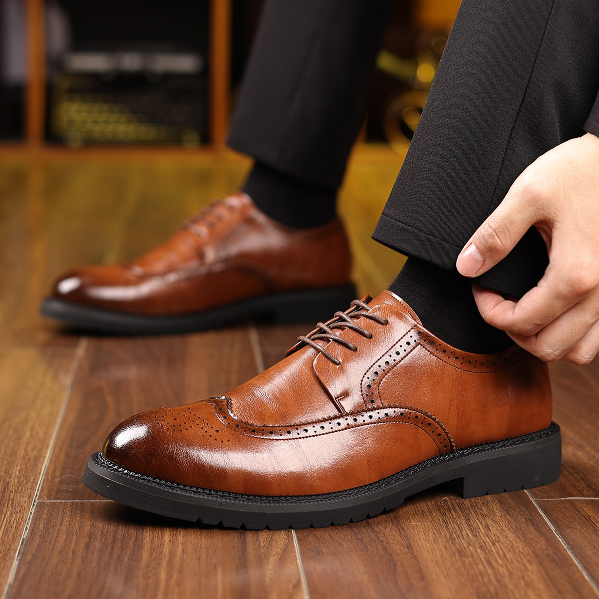 Salvador® | Bristol Brogue Leather Dress Shoes