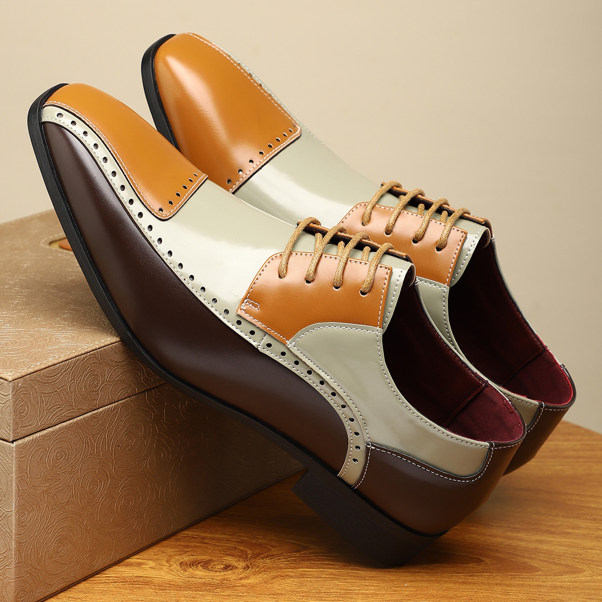 Gonzalo® | Salvatori Leather Brogue Dress Shoes