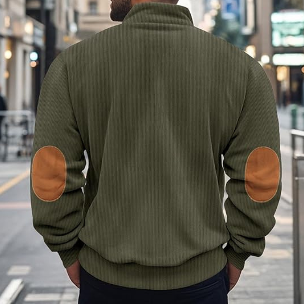 Servando® | Men's Zipper Corduroy Sweater