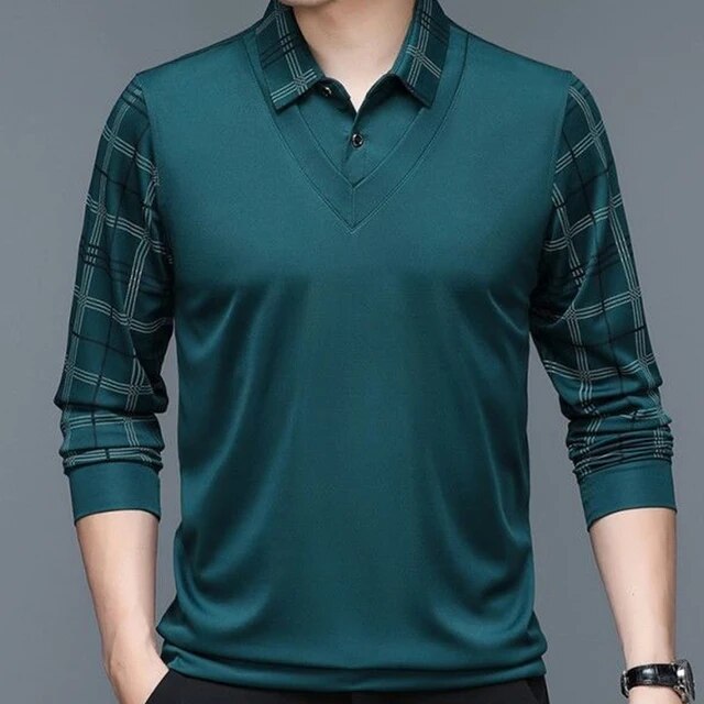 Adrián® | Elegant long-sleeved polo shirt