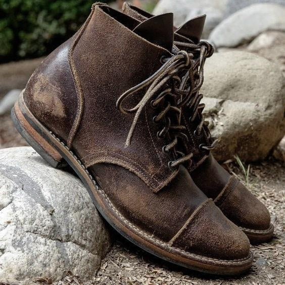 Richard® | Retro Men'S Leather Lace-Up Boots For Winter