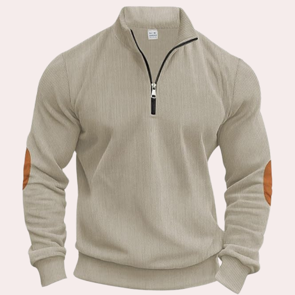 Servando® | Men's Zipper Corduroy Sweater
