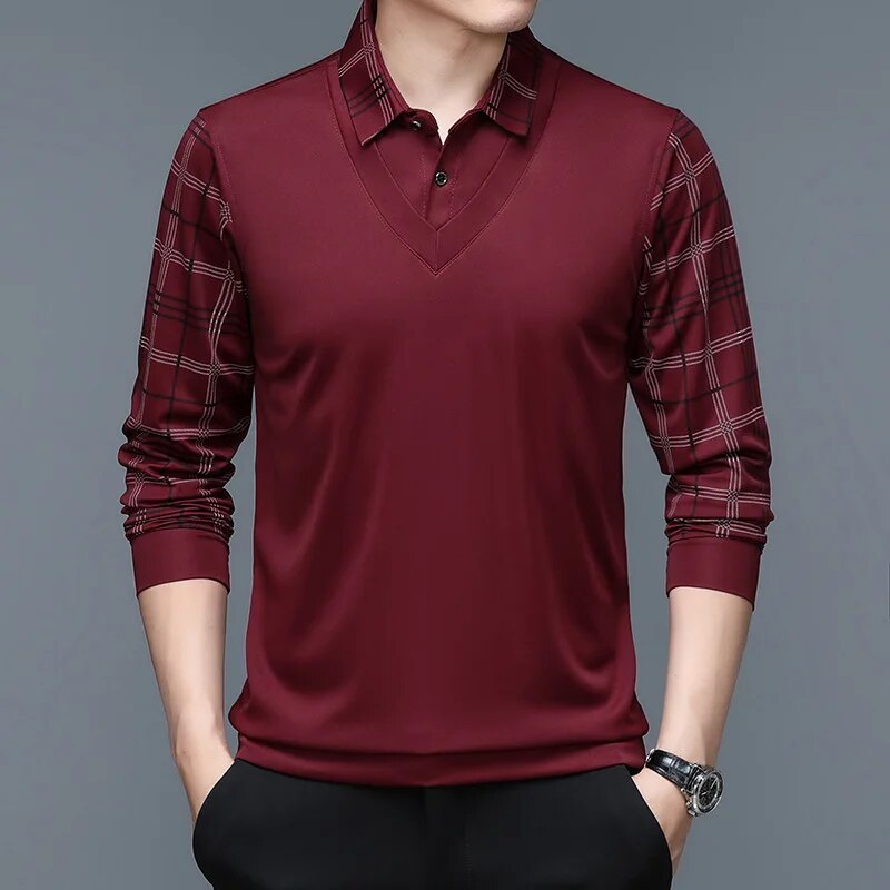 Adrián® | Elegant long-sleeved polo shirt