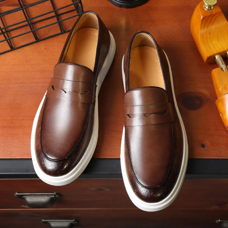 Kai® | Stylish Low Shoes Made Of Embossed Leather