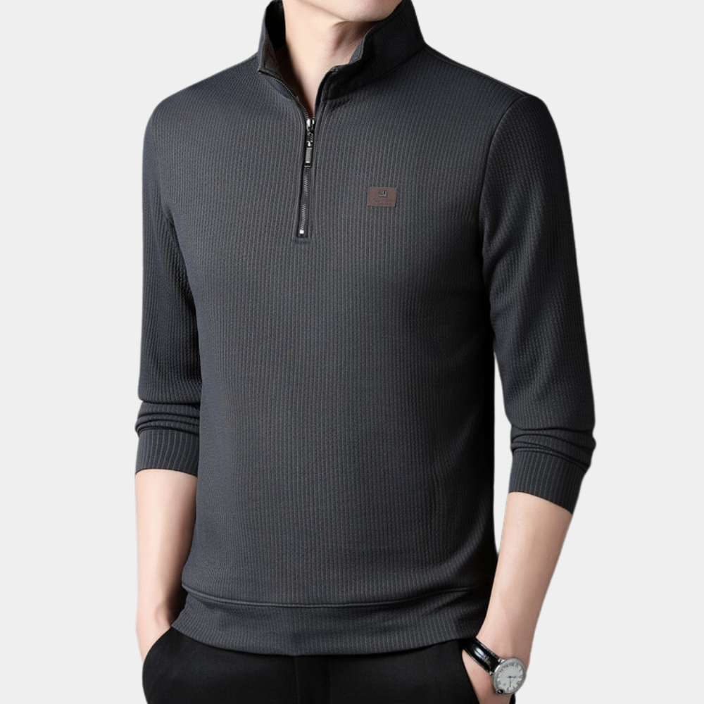 Victoriano® | Elegant men's T-shirt with partial zip