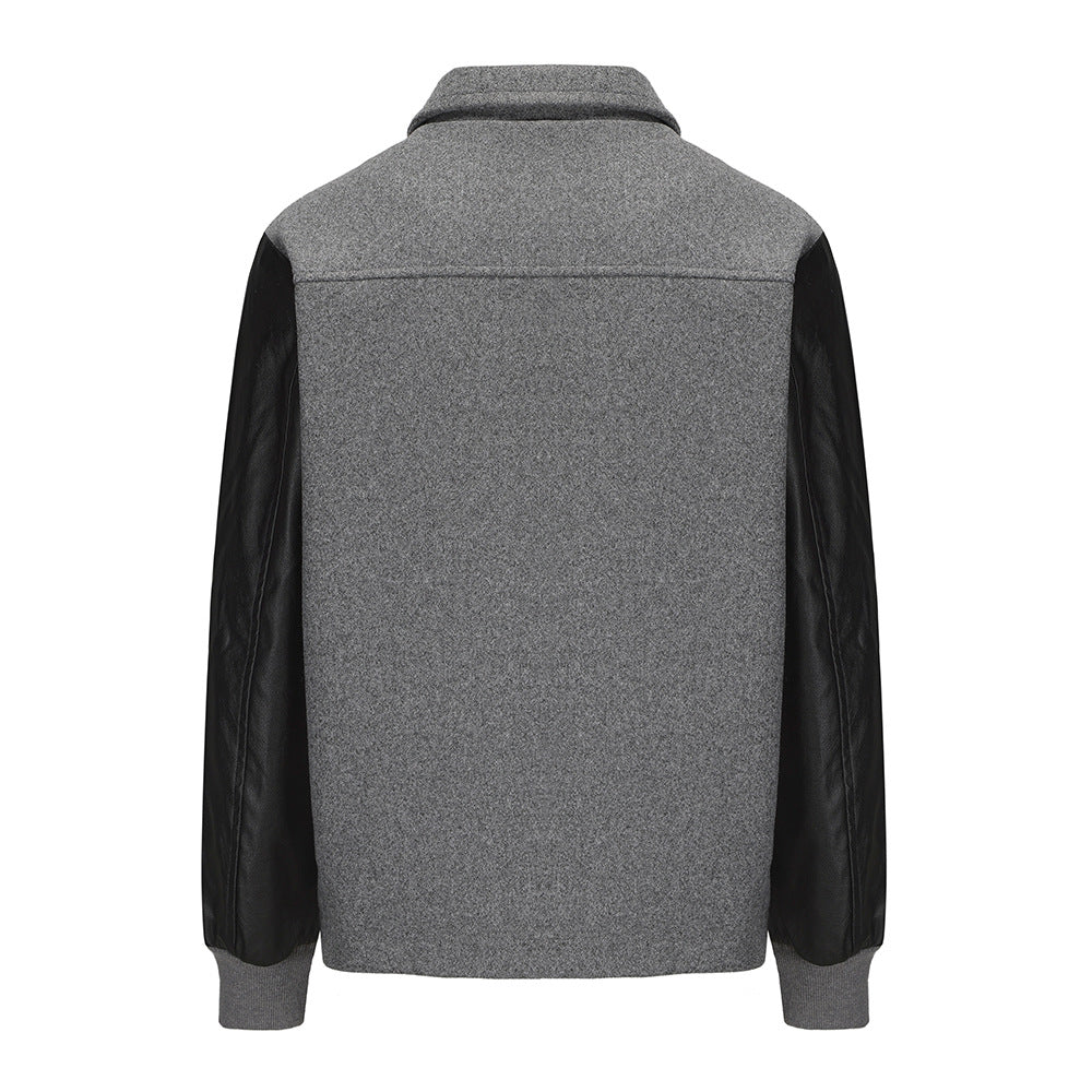 Claudio® | Bravon Leather-Wool Bomber Jacket
