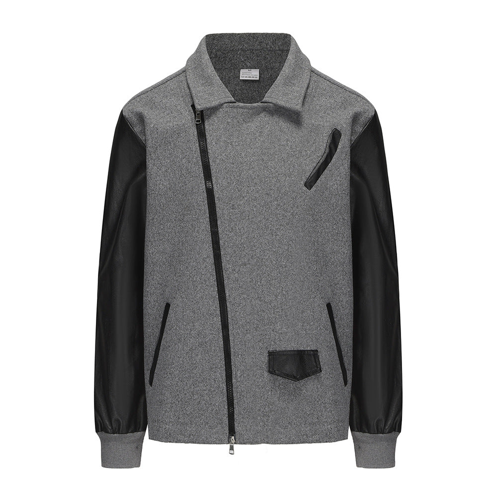 Claudio® | Bravon Leather-Wool Bomber Jacket