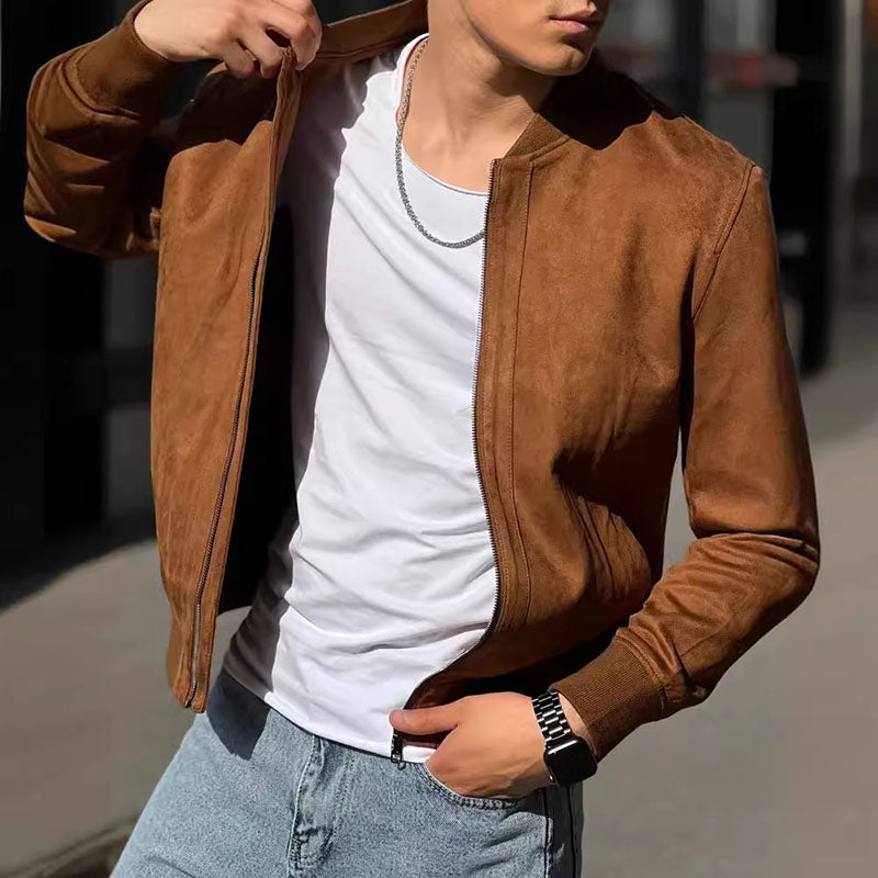 Alcides® | Suede Bomber Jacket