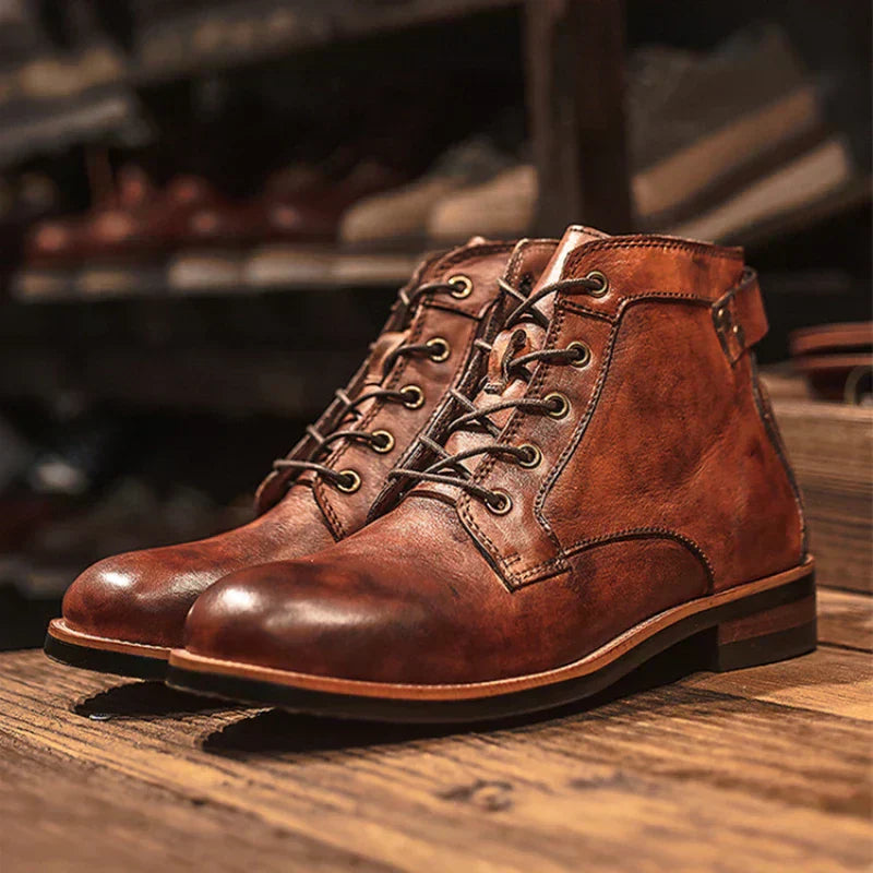 Adrián® | Leather High Boots For Men