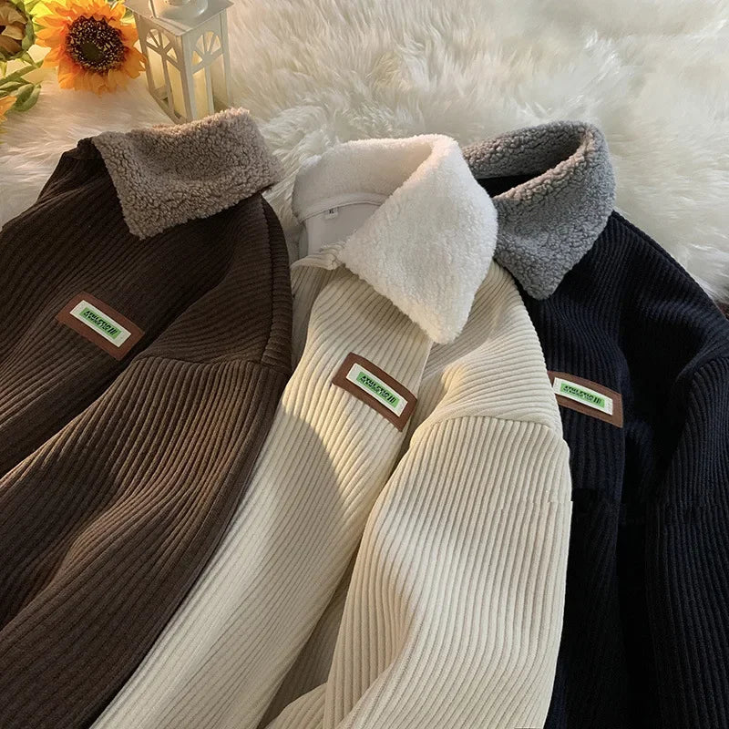 Denzil® | Corduroy Polo Sweatshirt For Men