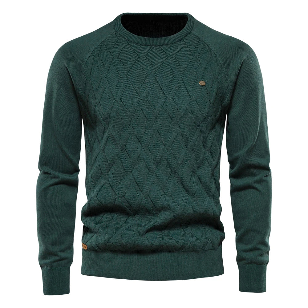 Lucas® | Premium Cotton Argyle Sweater