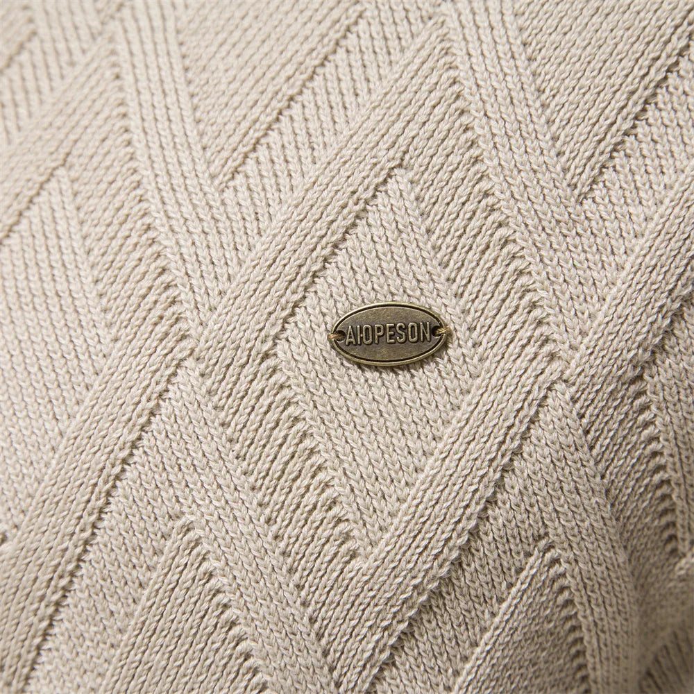 Lucas® | Premium Cotton Argyle Sweater