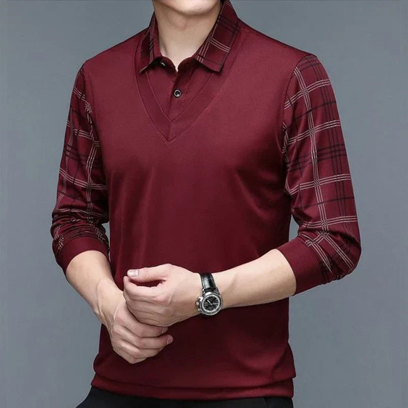 Adrián® | Elegant long-sleeved polo shirt
