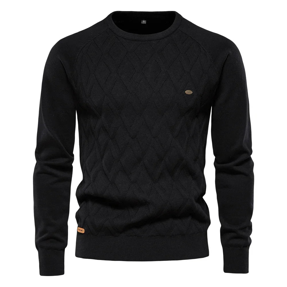 Lucas® | Premium Cotton Argyle Sweater