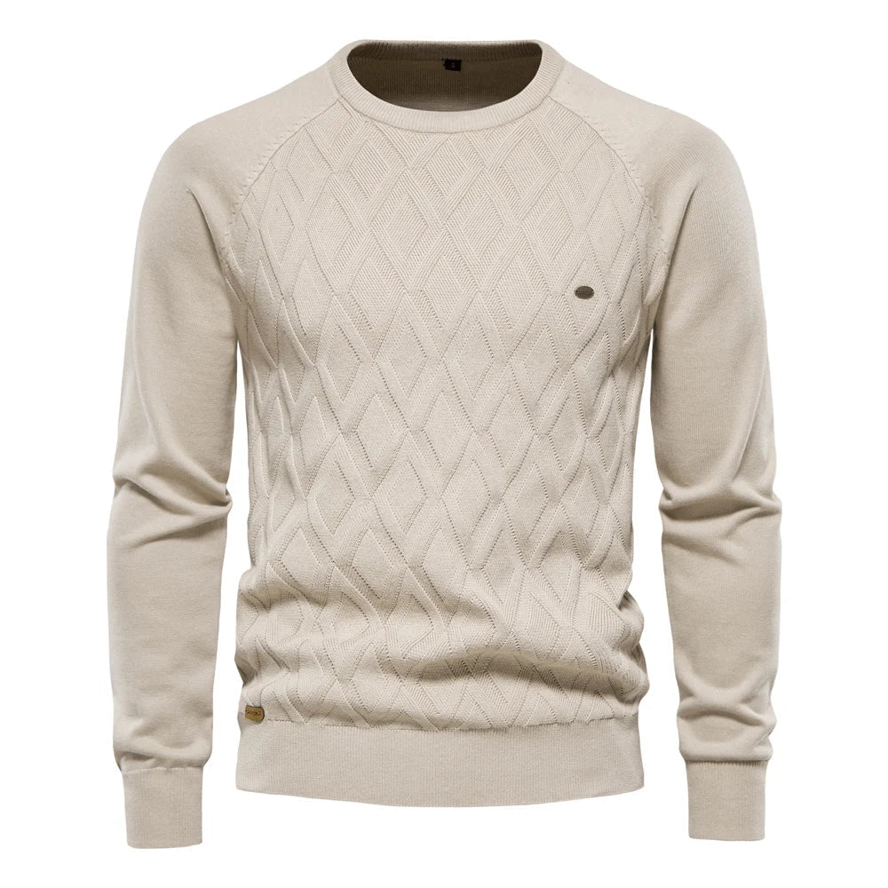 Lucas® | Premium Cotton Argyle Sweater