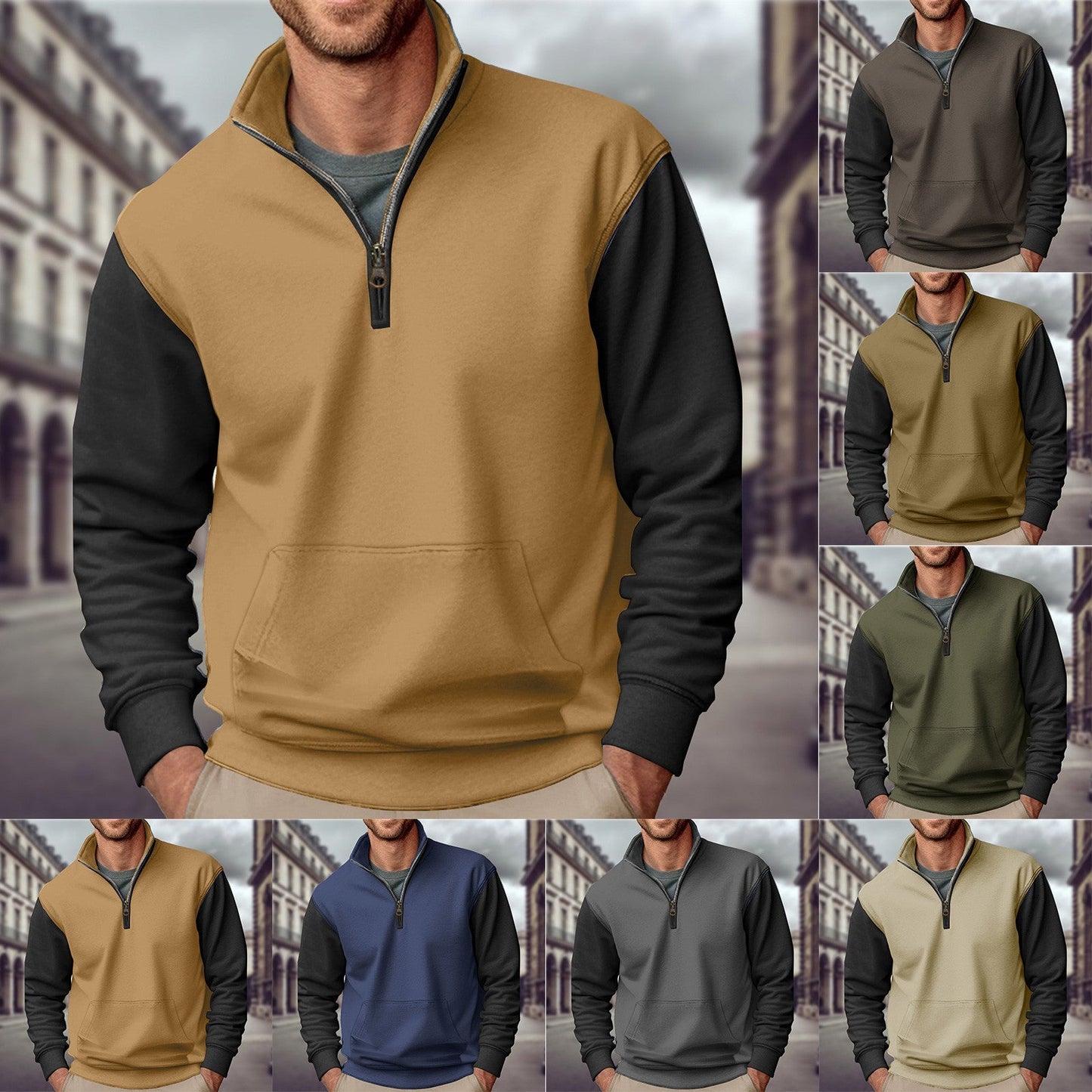 Javier® | Pullover With Half Zip Without Hood