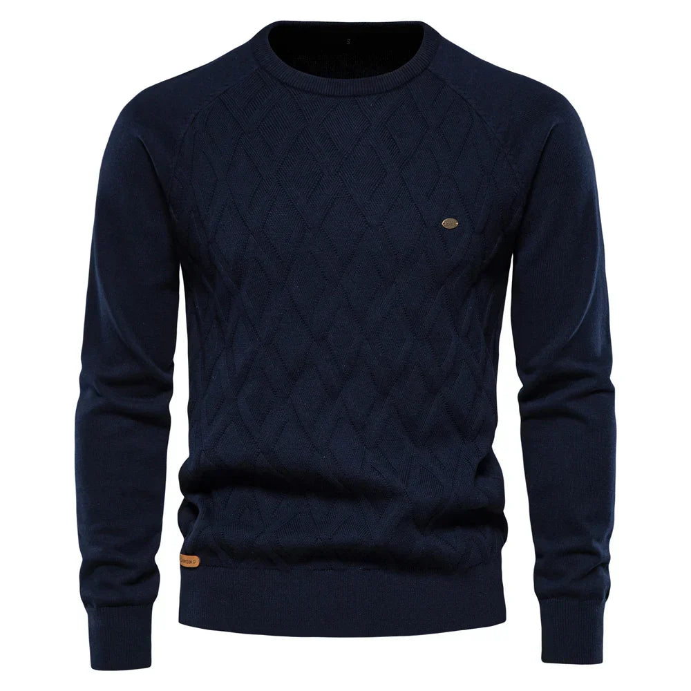 Lucas® | Premium Cotton Argyle Sweater