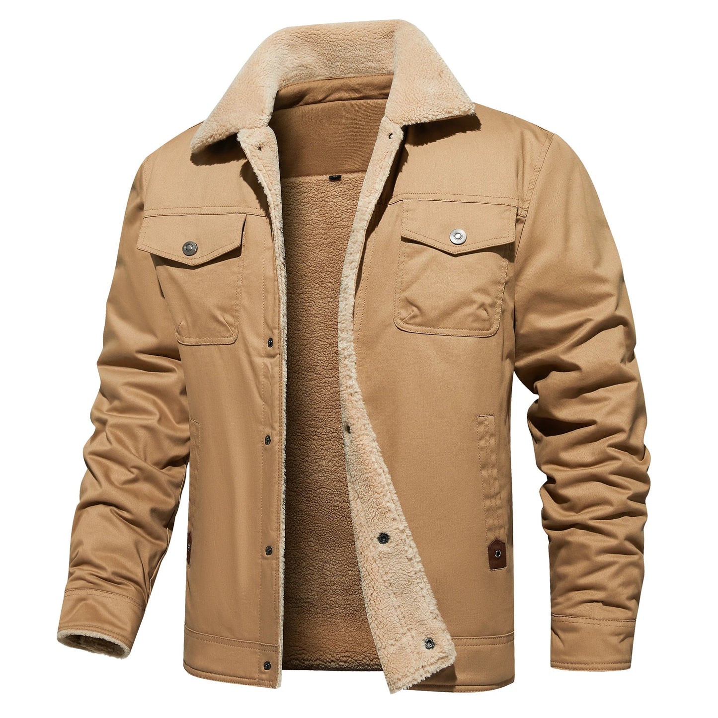 Frederick® | Autumn Winter Men's Jacket Casual Warm Fleece Black