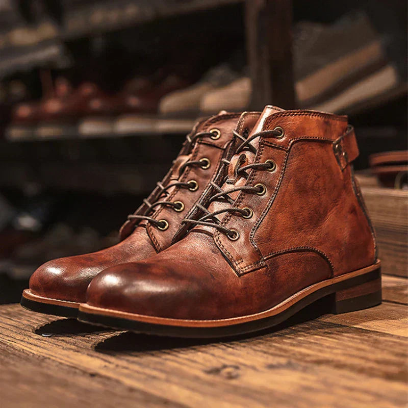 Adrián® | Leather High Boots For Men