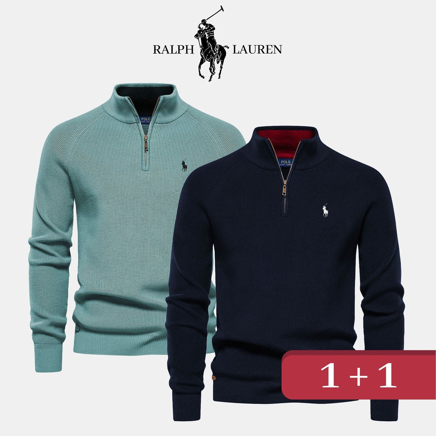 Roberto® | R&L 1+1 Zip Neck Sweater
