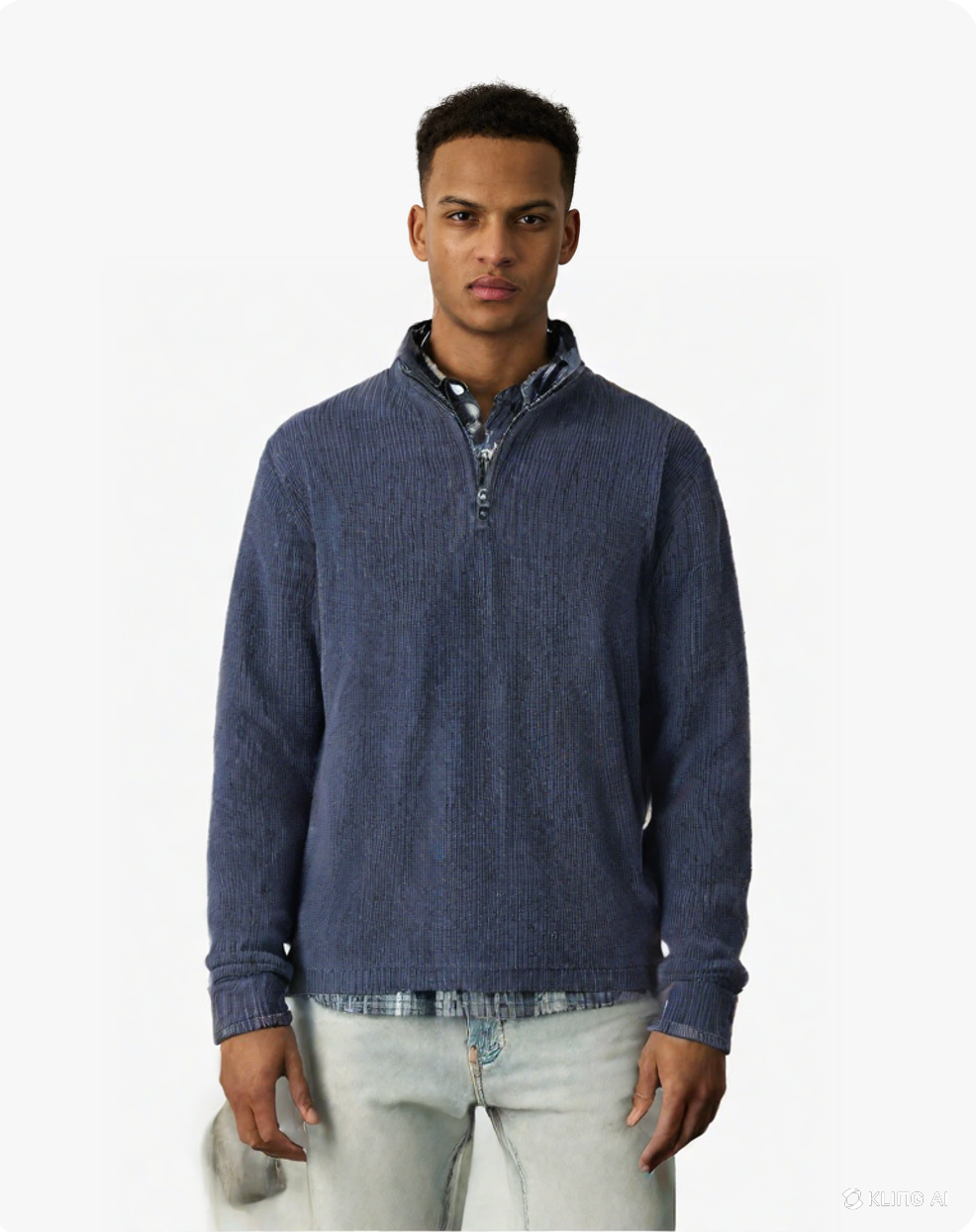 Lee® | Knitted Men's Shirt With Zip Collar