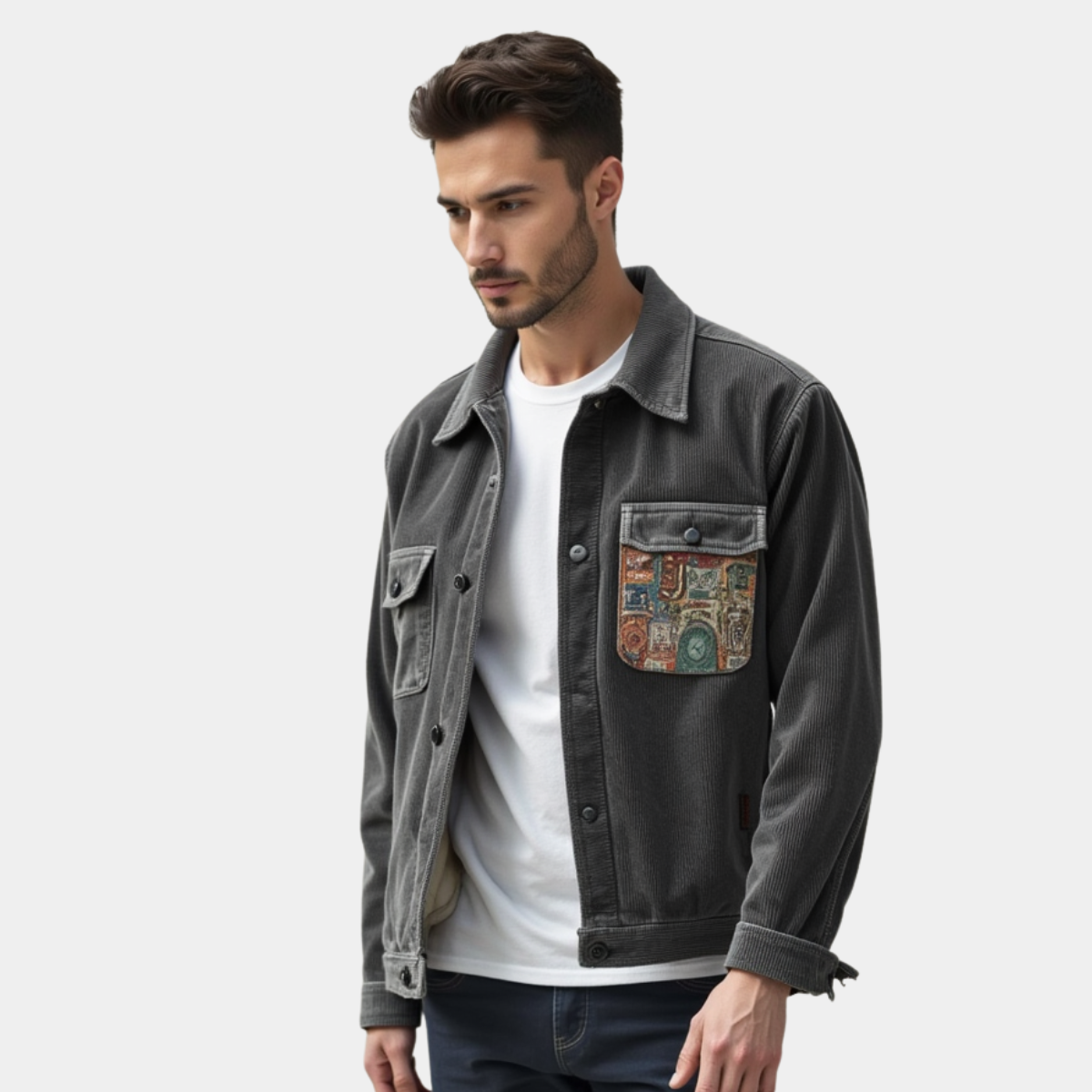 Simon® | Comfortable Shirt With Patchwork Design