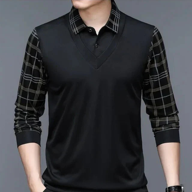 Adrián® | Elegant long-sleeved polo shirt