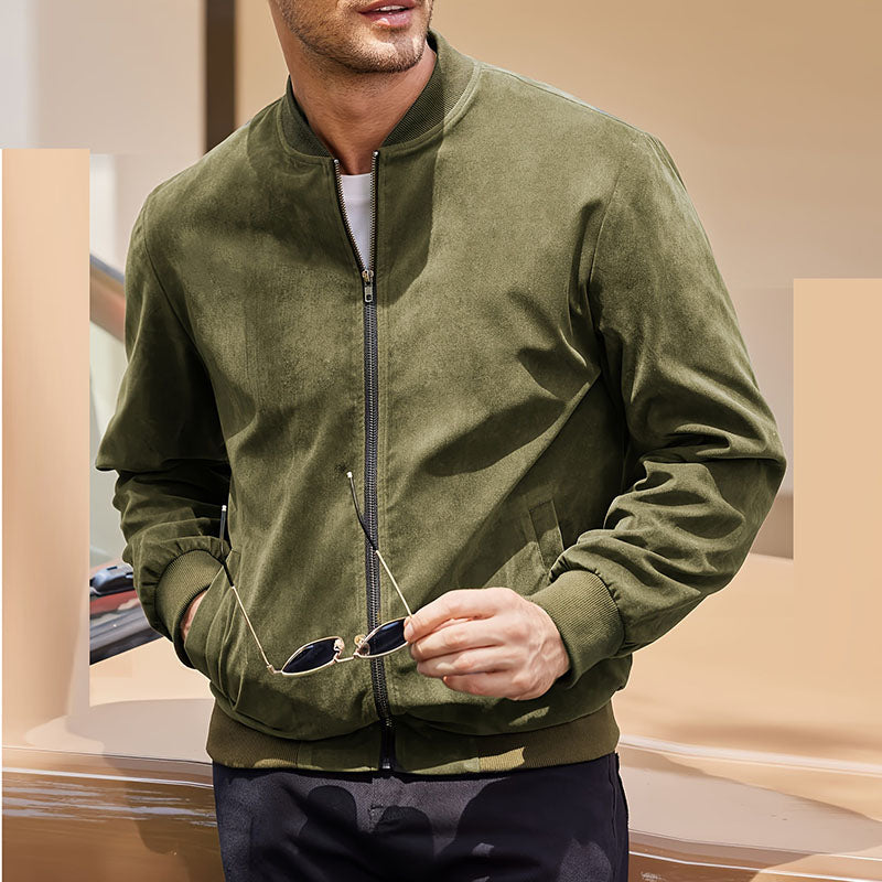 Alcides® | Suede Bomber Jacket