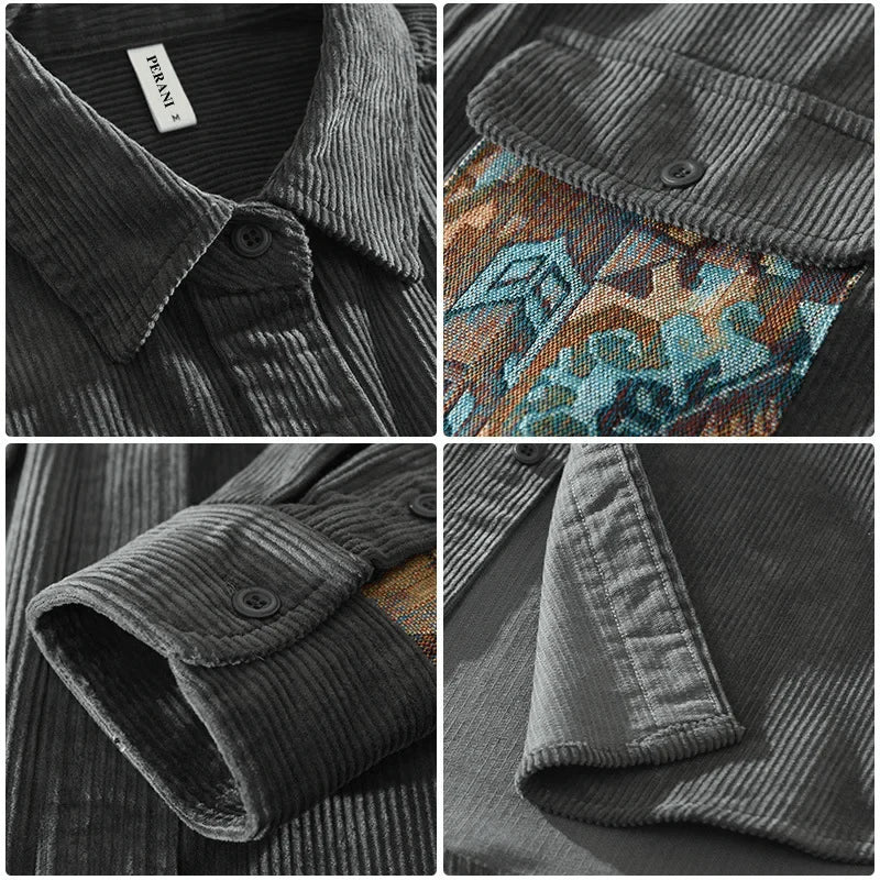 Simon® | Comfortable Shirt With Patchwork Design