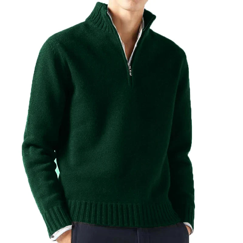 Ludovico® | Quarter Zip Turtleneck Sweater