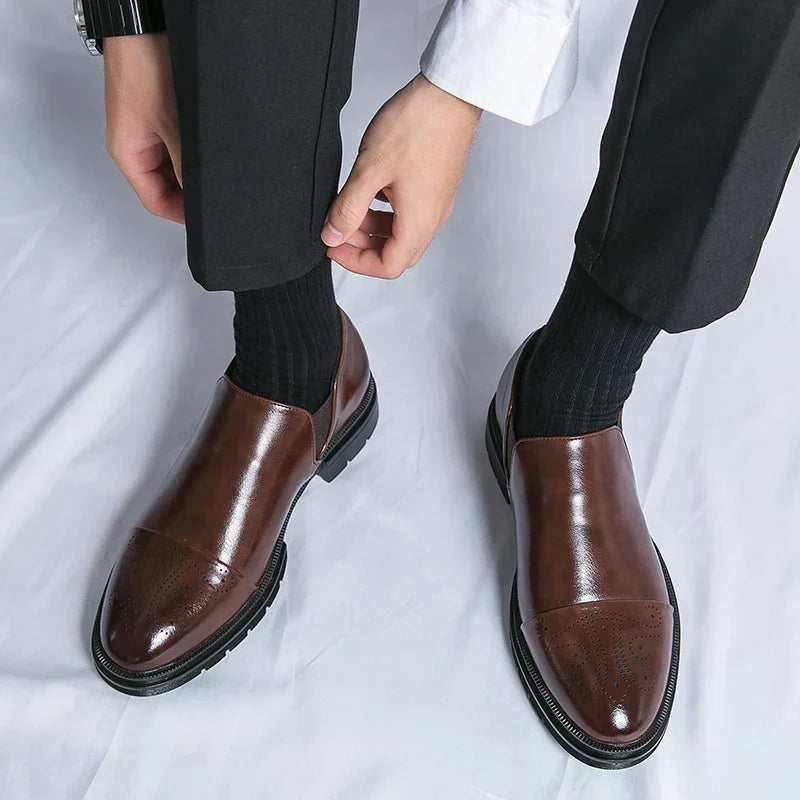 Juliano® | Leather Brogue Loafers