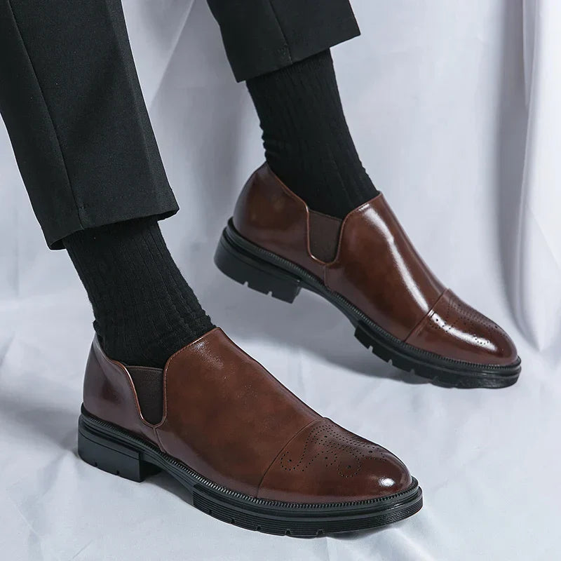Juliano® | Leather Brogue Loafers