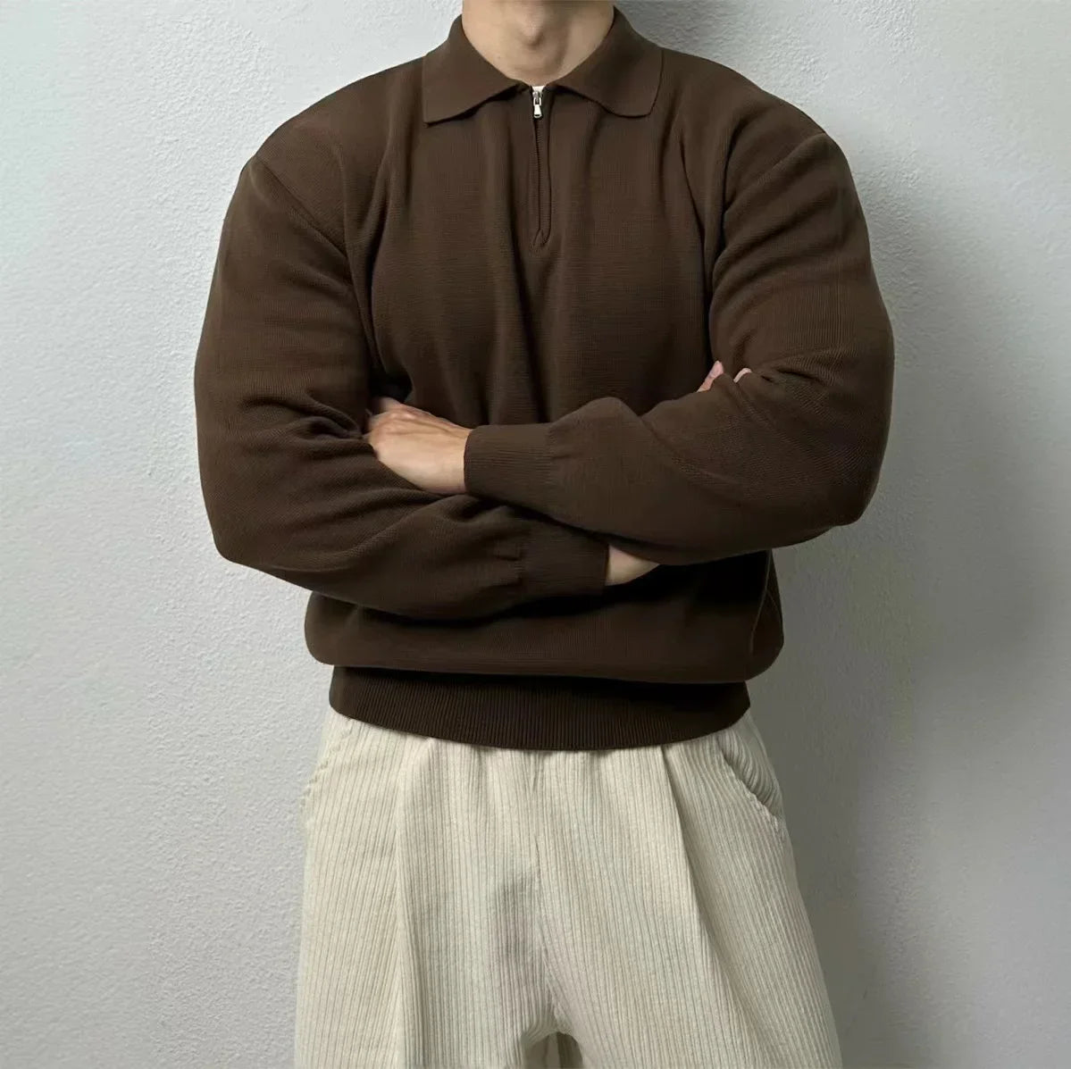 Liborio® | Long Sleeve Zip Sweater