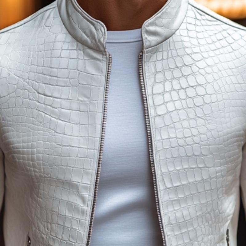 Hilarión® | Pattern Leather Jacket