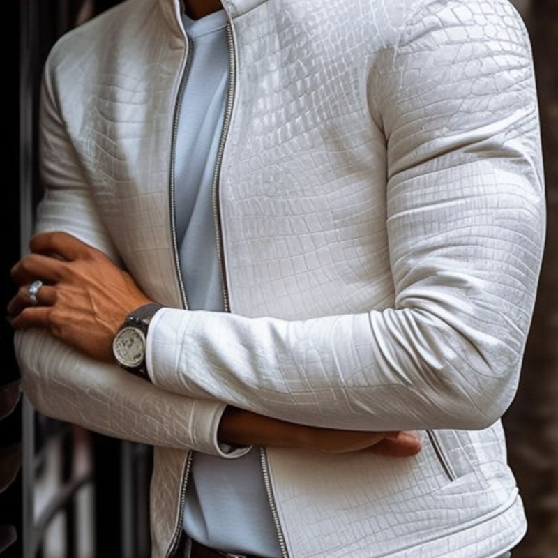 Hilarión® | Pattern Leather Jacket